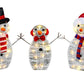 Snowman Yard Stakes Acrylic Outdoor 3-Piece  Christmas Decoration