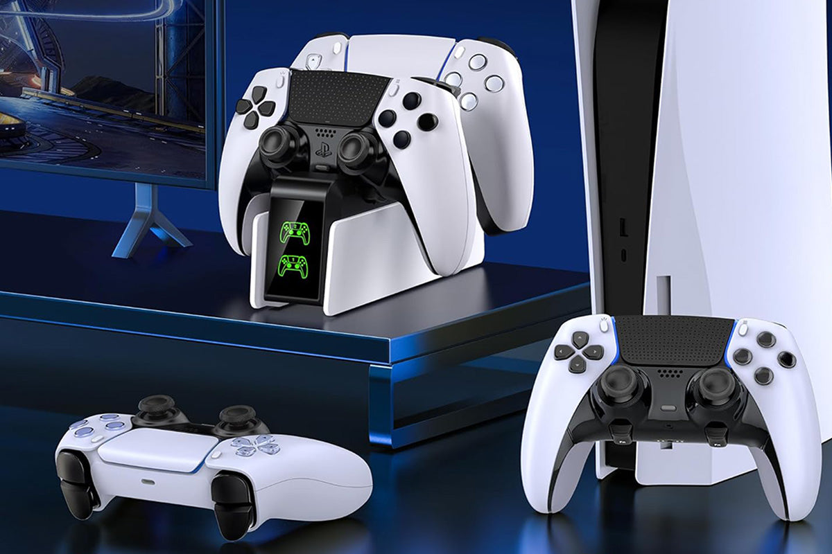 PS5 Controller Charging Station Dual Fast Charge Dock with LED Indicator