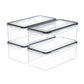 4Pcs Airtight Square Food Storage Container