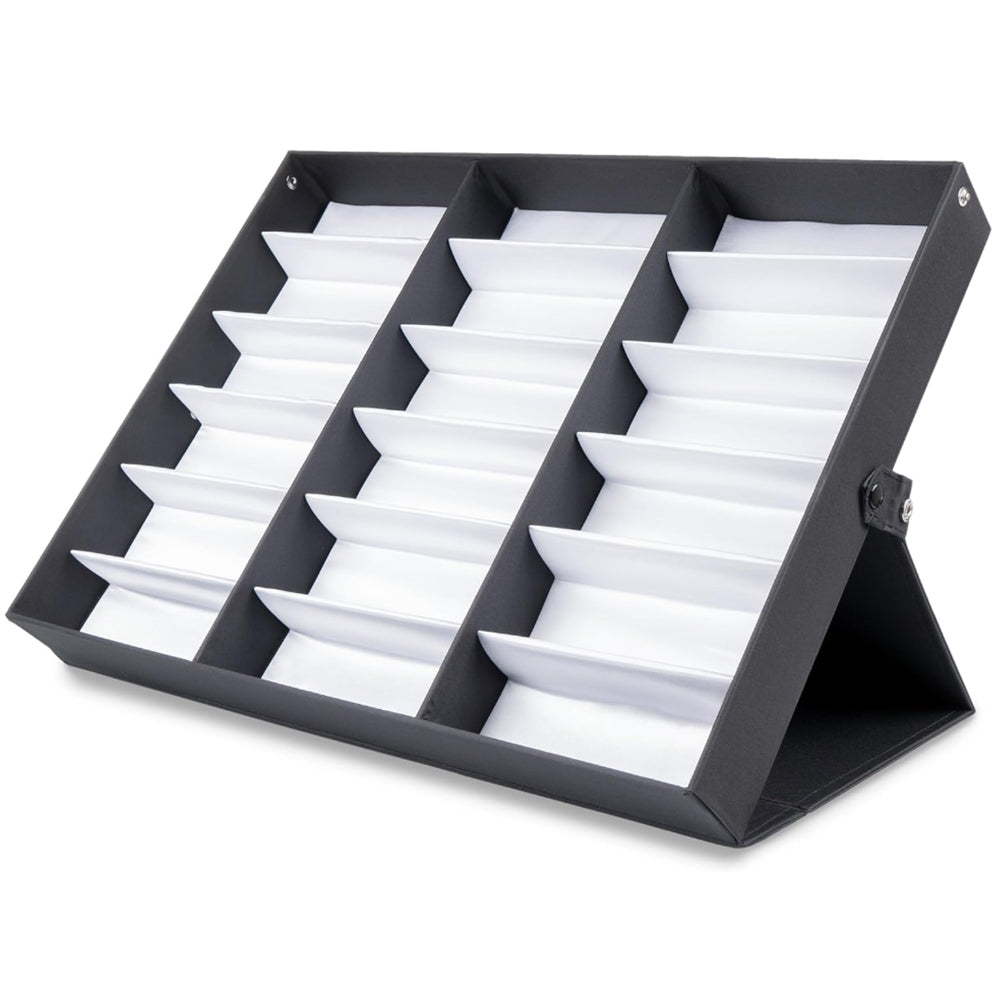 18 Grid Eye Glasses Case Eyewear Sunglasses Display Storage Box Eyewear Stand Display Case