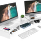 Dual Monitor Stand Riser Adjustable Computer Monitor Stand for Books iMac Laptop