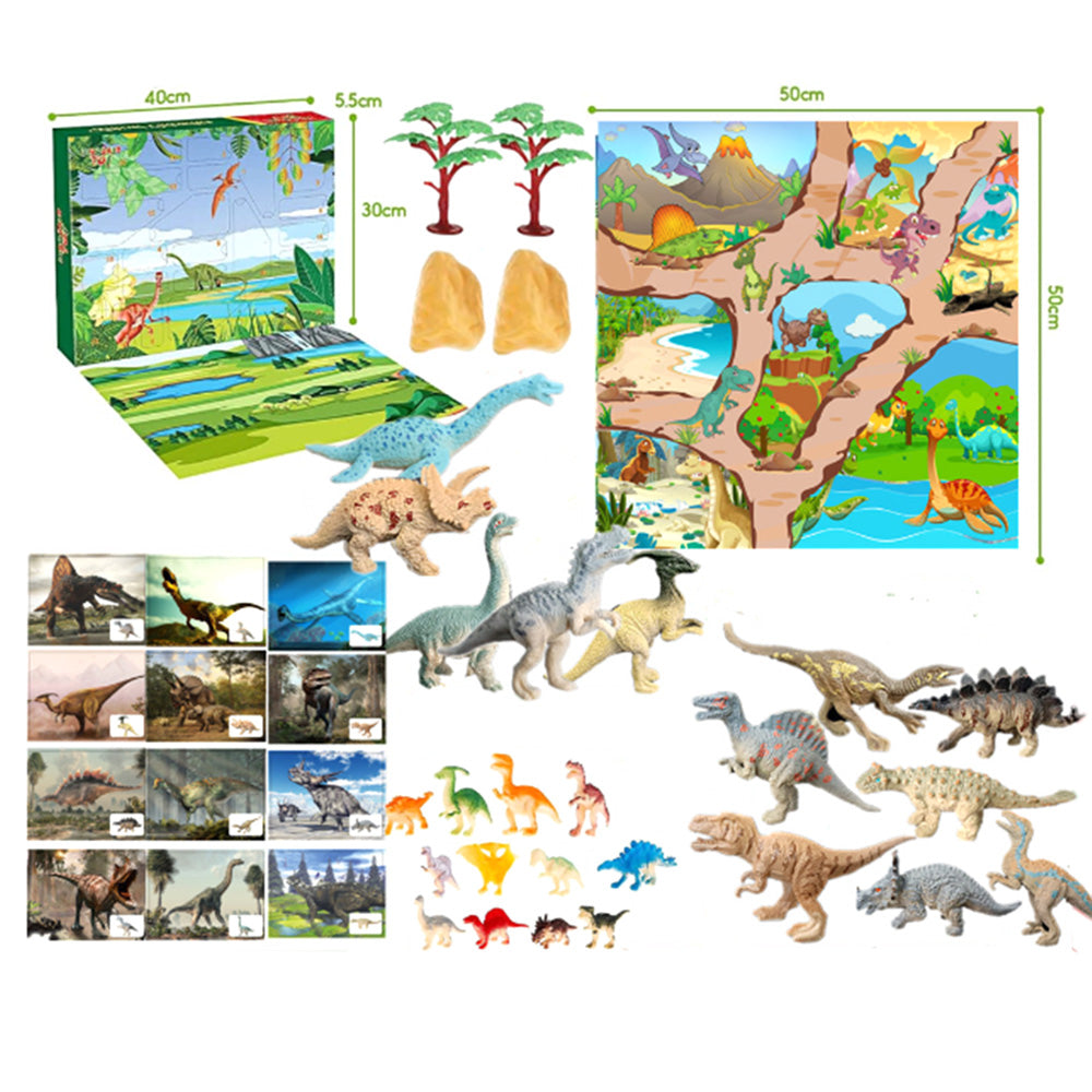 24Days Dinosaur Advent Calendar Christmas Countdown Calendar Colorful Dinosaur Toy