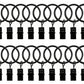 18-Pack Metal Curtain Rings Clips 4.0mm Wire 50mm Inner Diameter