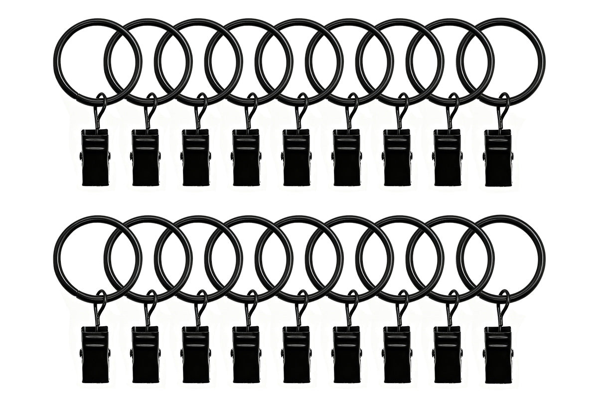 18-Pack Metal Curtain Rings Clips 4.0mm Wire 50mm Inner Diameter