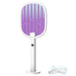 Electric Mosquito Swatter with Digital Display and White Light Flashlight Fly Killer Bug Zapper Racket Bug Zapper