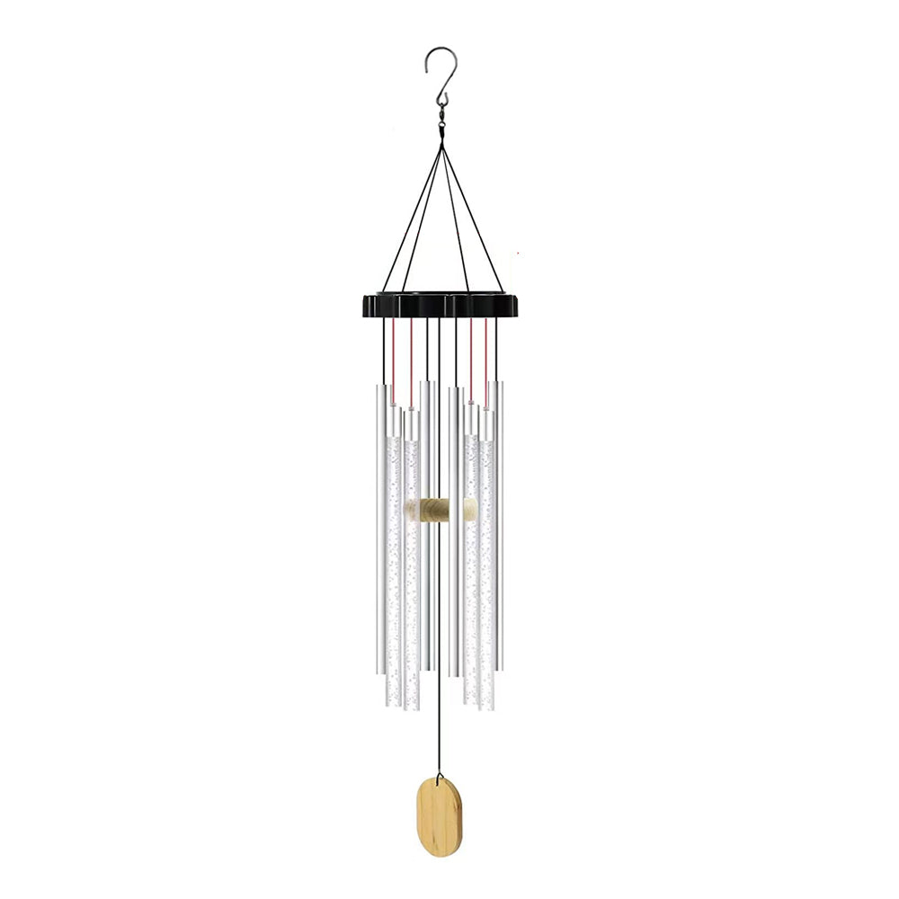 Solar LED Bubble Tube Wind Chime Colour Changing Light Hanging Outdoor Decor