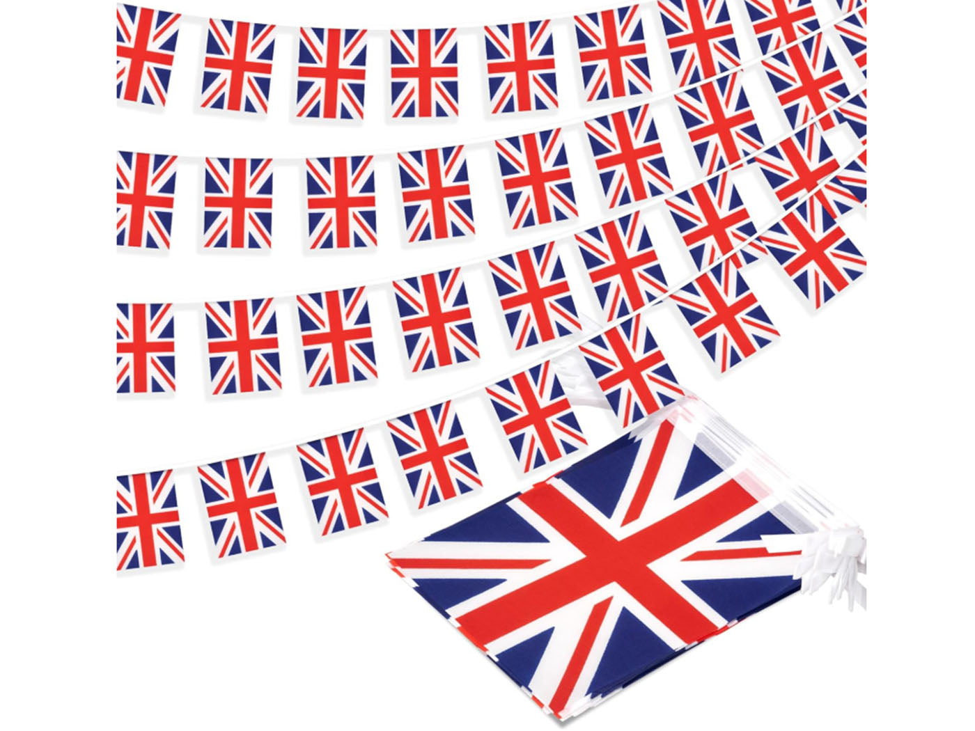 14M United Kingdom Union Jack String Flag Britain Pennant Banner