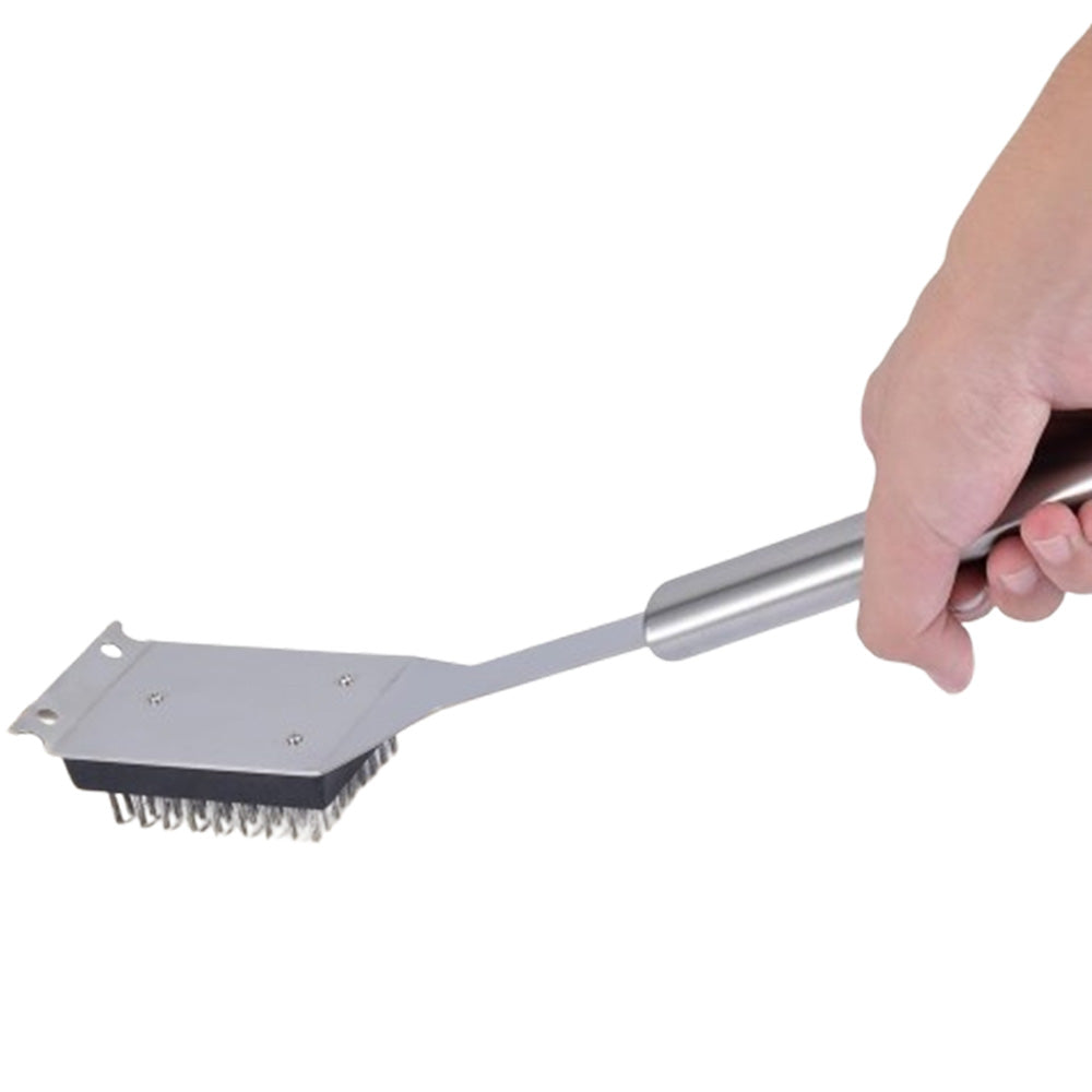 2 Pack BBQ Grill Brush Set Stainless Steel Wire Brushes in 41.9cm and 35.6cm for Outdoor Grilling