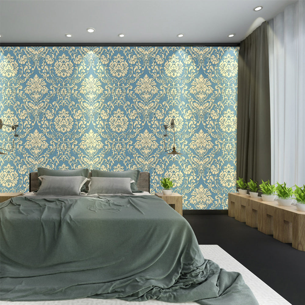 Embossed Floral Wallpaper Non-Woven 3D Wall Paper for Home Decoration