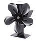 5-Blade Fireplace Fan Heat Self-Powered Wood Stove Top Burner