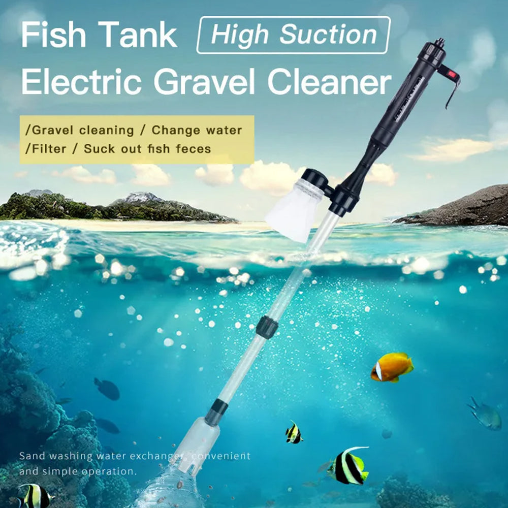 Aquarium Fish Tank Electric Siphon Vacuum Cleaner for Water Change