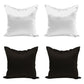 4Pcs Satin Pillowcase Satin Cooling Pillow Covers-2 Black and 2 White