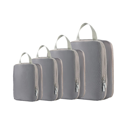 4Pcs Zipper Compression Storage Packing Bags Travel Luggage Organizers
