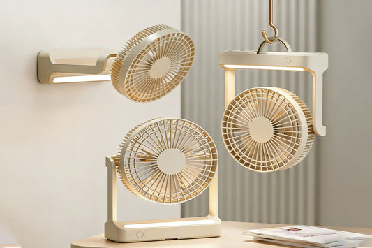 Desktop Fan with Night Light 330 Degree Swivel 3 Speeds USB Table Fan