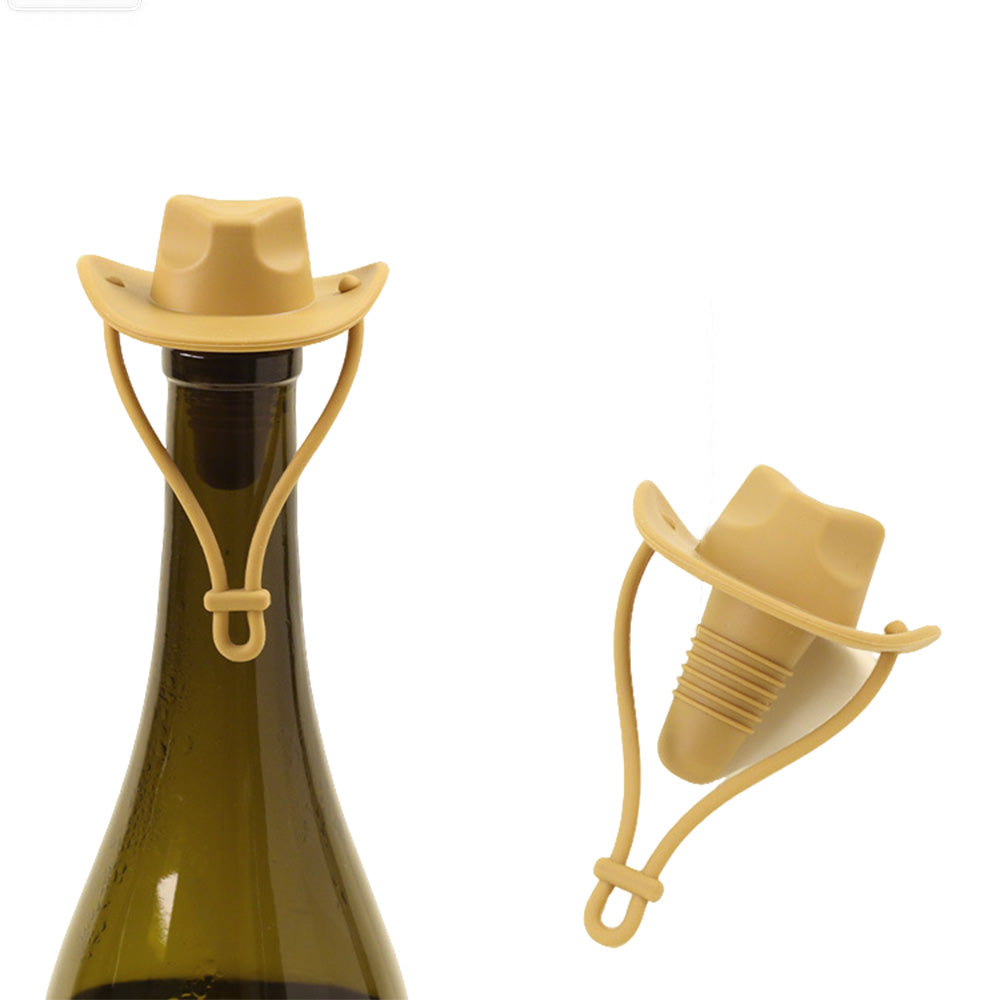 Western Cowboy Hat Silicone Wine Bottle Stopper Champagne Sealer