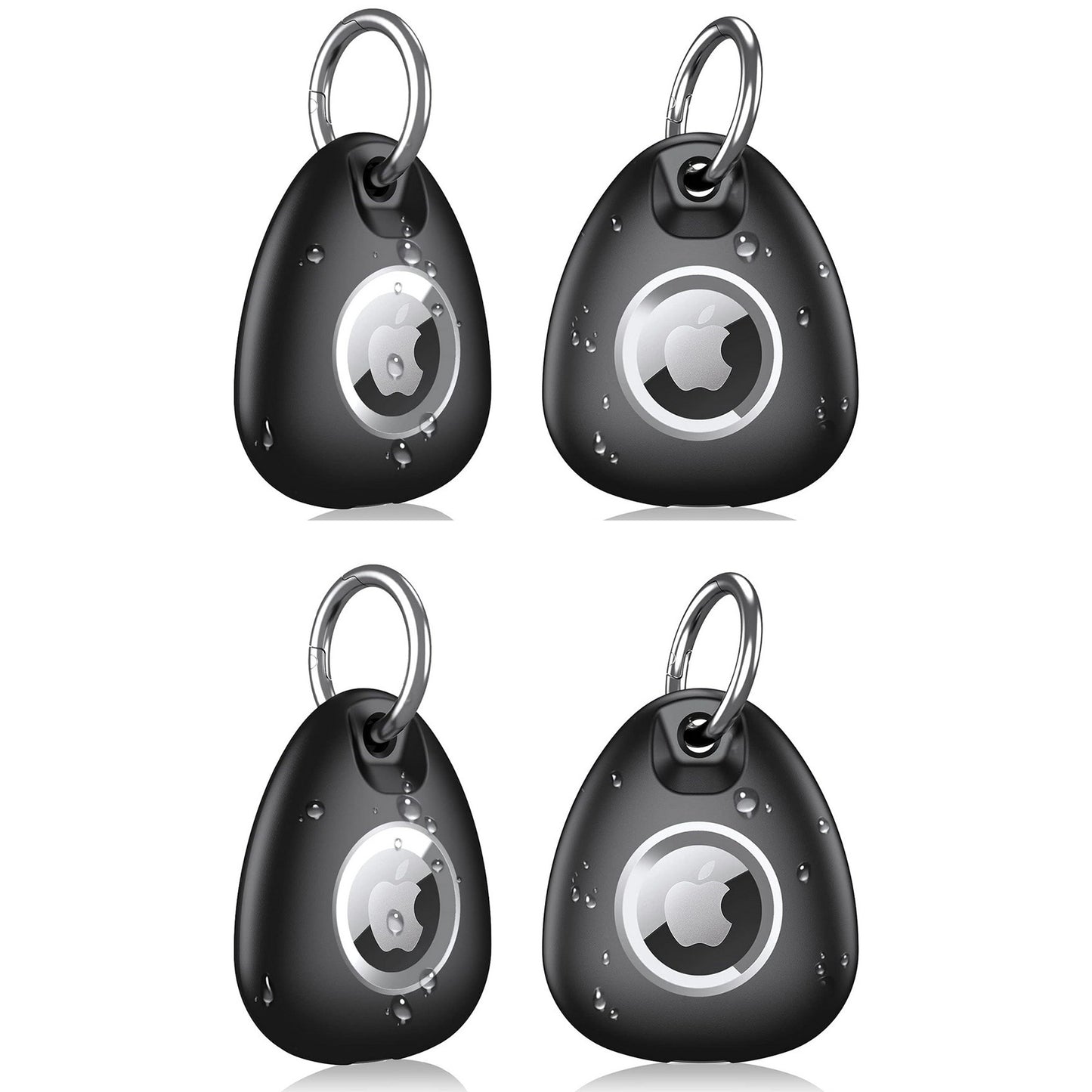 4Pcs For Apple AirTag Carbon Fiber Shockproof Anti-lost Case Cover