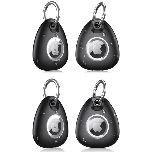 4Pcs For Apple AirTag Carbon Fiber Shockproof Anti-lost Case Cover