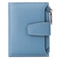 Genuine Leather Women's Wallet Short RFID Blocking Purse with Zipper