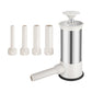 Stainless Steel Sausage Stuffer with 4 Tubes Manual Meat Stuffer for Home