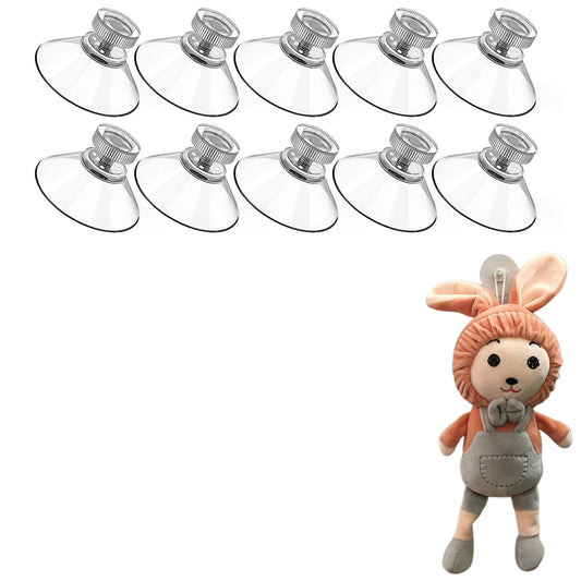 10Pcs Strong Suction Cups 41mm Clear PVC Plastic Sucker Pads with M4 Screw Rod