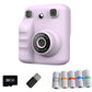 Instant Print Camera with 32GB TF Card 1080P HD Video Portable Digital Printing Toy Gift