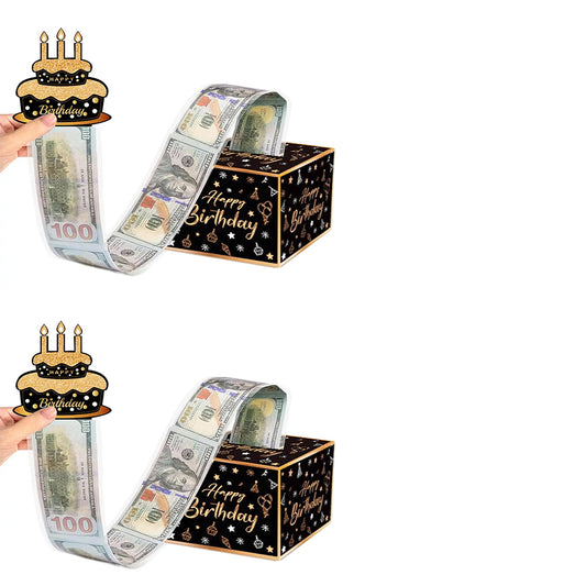 2Pcs Party Cash Pull-Out Surprise Box