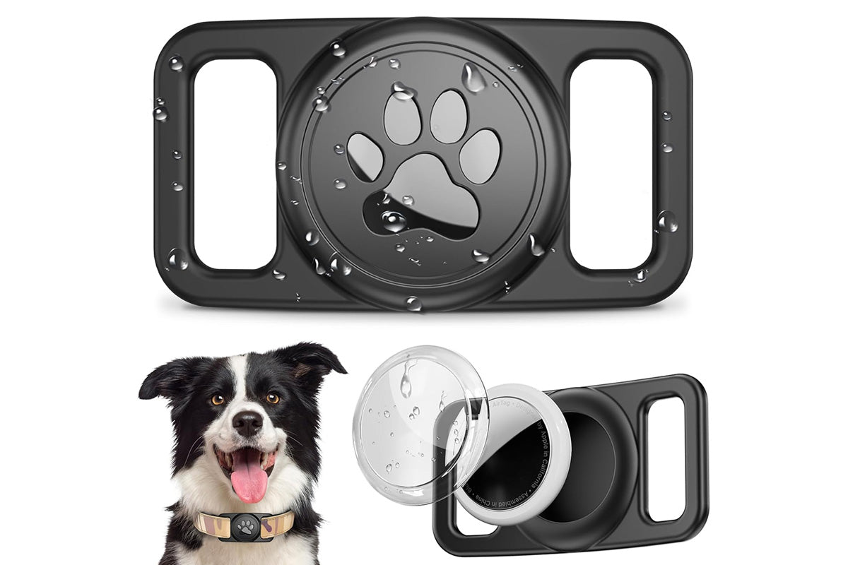 2Pcs Waterproof Dog Collar Holder for Apple AirTag Silicone Air Tags Case