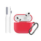 Silicone Case Cover Compatible with AirPods 3rd Generation with Cleaner kit  and Keychain