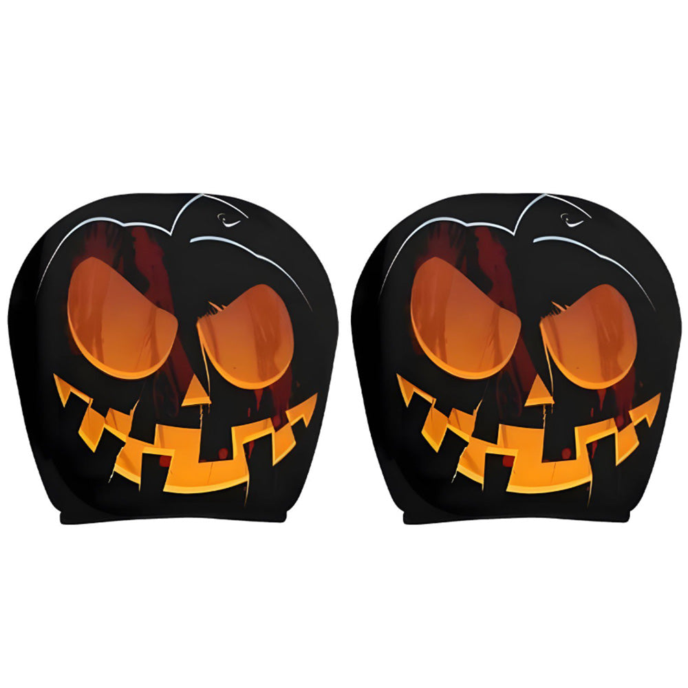 2 Pack Horror Face Car Headrest Covers for Halloween Parties and Pranks
