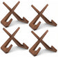 4 Pcs Bowl Display Stand Wooden Plate Stands for Display Pine Decorative Plates Holder