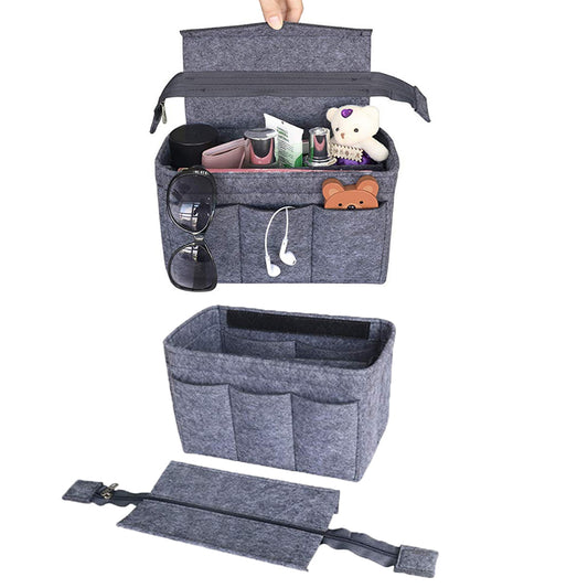 Felt Purse Insert Tote Bag Liner with Removable Zipper