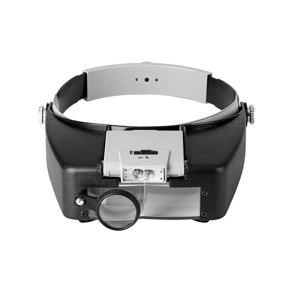 Magnifying Glass with LED Light Visor Head Loupe Headband Magnifier