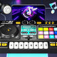 DJ Mixer Controller Musical Toy with Mic and LED Lights Piano Keys
