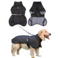 Waterproof Dog Jacket Winter Coat with Buckle and Reflective Strips-Black