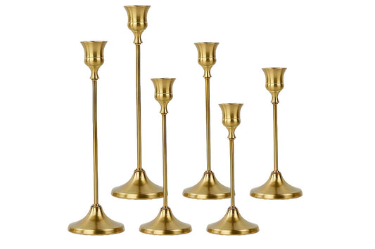 6PCS Vintage Candlestick Holders Set Home Decoration
