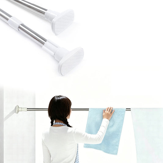 Tool Free Extendable Telescopic Hanger Wardrobe Curtain Rod Towel Rail Pole