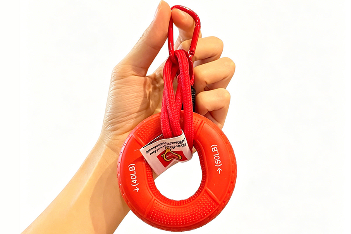 Silicone Grip Strength Ring Hand Exerciser Stress Relief Keychain