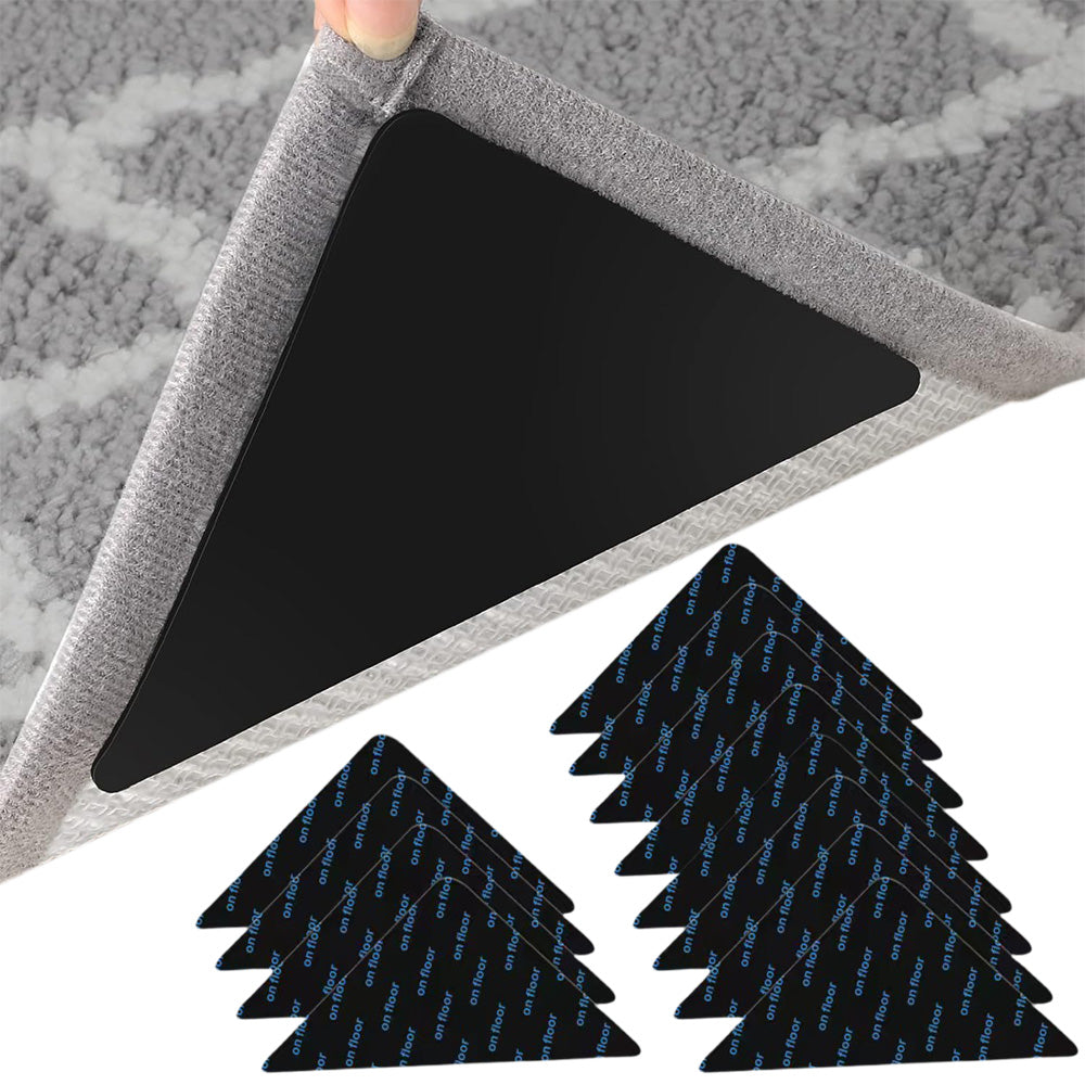 2X12 Pcs Non-Slip Rug Grippers for Hardwood Tile & Marble Floors Carpet Corner Holders