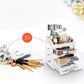 2Pcs Clear 3 Tiers Cosmetic Storage Drawers