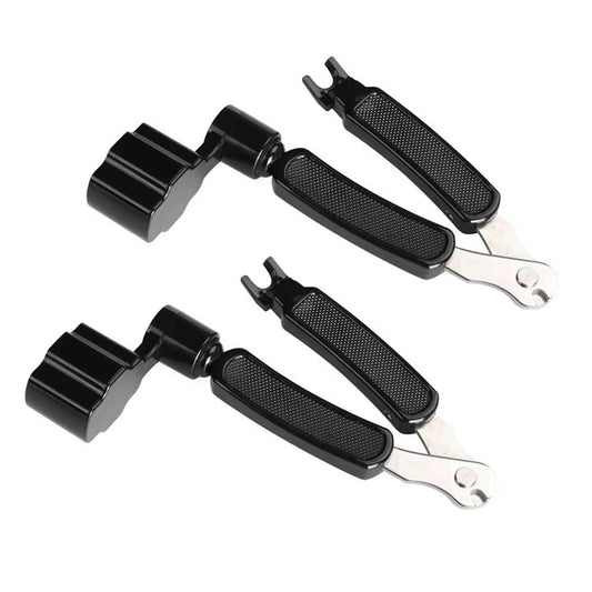 2Pcs 3 in 1 Guitar String Winder and Cutter Pin Puller Electric Acoustic Guitar Tool