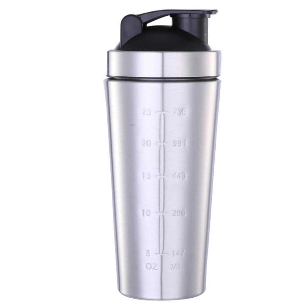 750ml Stainless Steel Protein Shaker Bottle with Mixing Ball