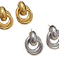 2 Pairs Women Geometric Dangle Drop Earrings Large Knot Design