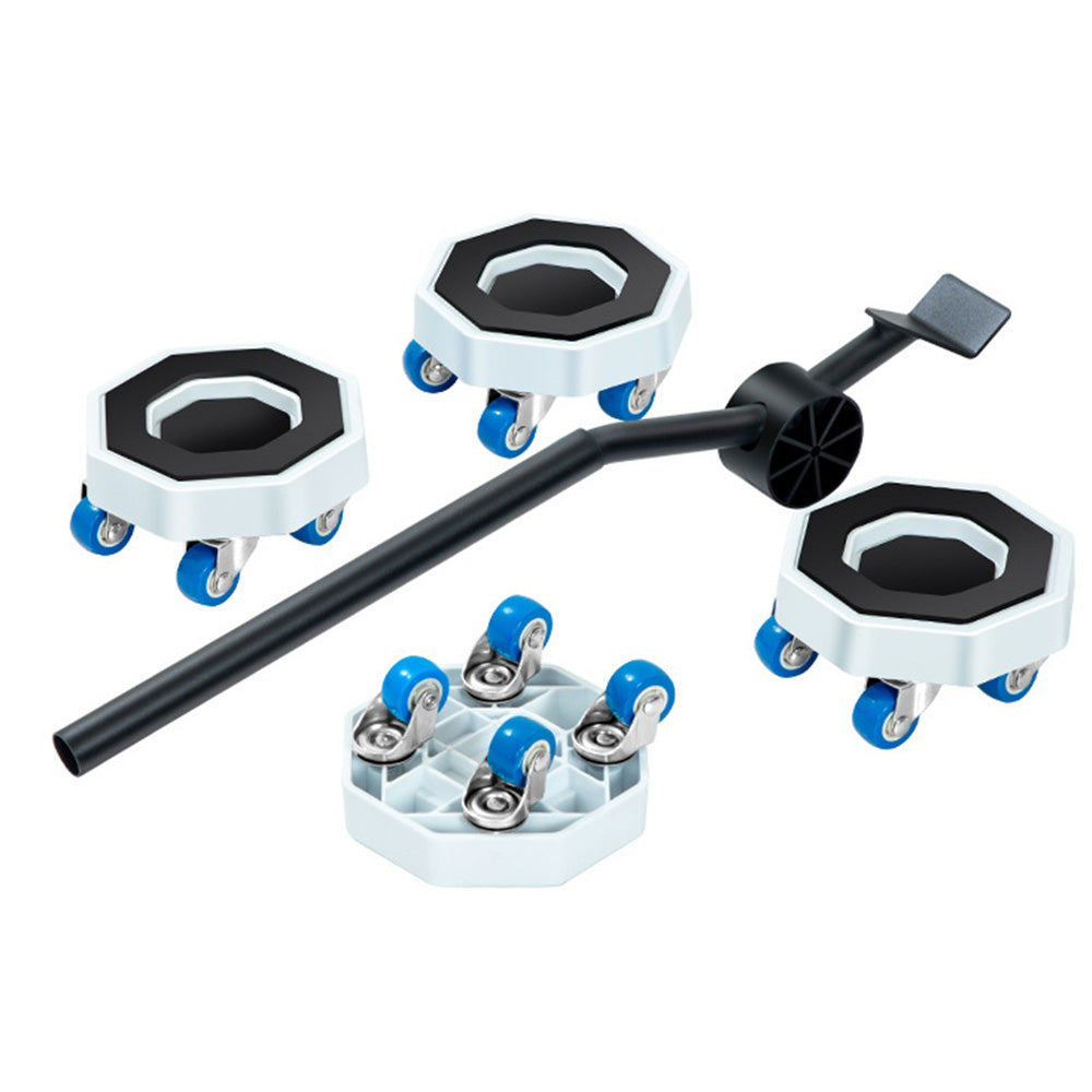 Universal Furniture Mover Wheel Set with Sliding Base & Lifting Rod