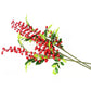 3Pcs 67cm Christmas Red Berry Holly Branch Pine Cone Artificial Flower Xmas Decor