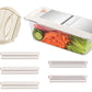 Kitchen Vegetable Slicer with 5 Blades Stainless Steel Cutter with Colander