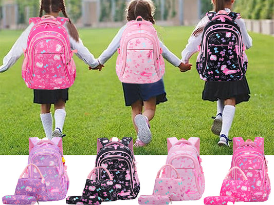 Children Kids Girls Shoulders Backpack Travel School Bags