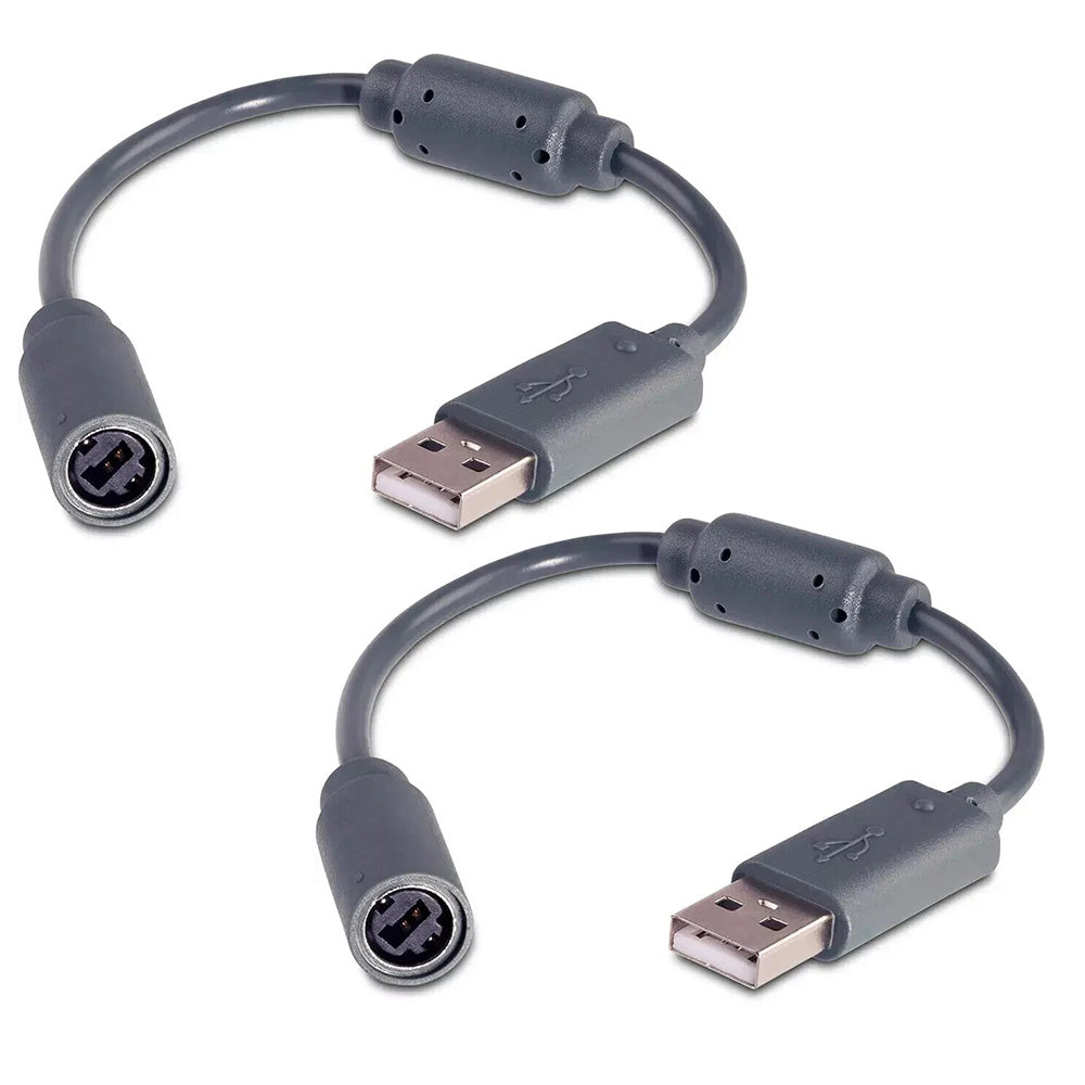 2 USB Breakaway Adapter Cables Compatible with Xbox 360 Wired Controllers