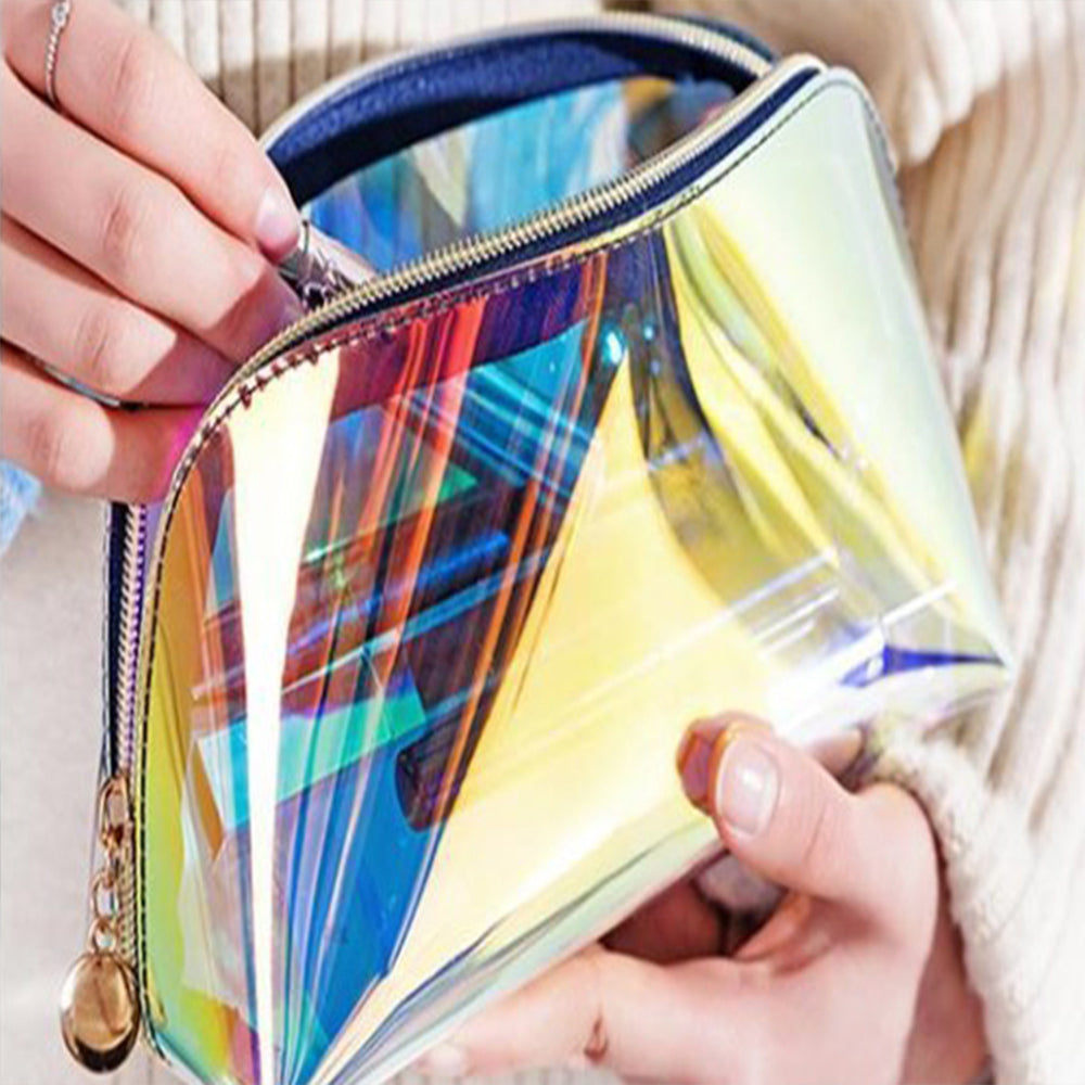 2Pcs Laser Cosmetic Bags Portable Travel Bag
