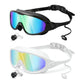 Two Swim Goggles Wide View Swimming Goggles Anti-Fog Pool Goggles for Adult