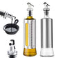 Glass Oil Dispenser with Capacity Markings 300 or 500ml Push-Button Bottle